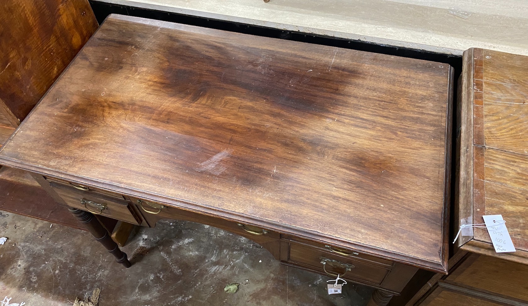 A Regency mahogany kneehole dressing table